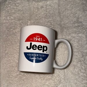 Jeep Red and Blue Logo Mug